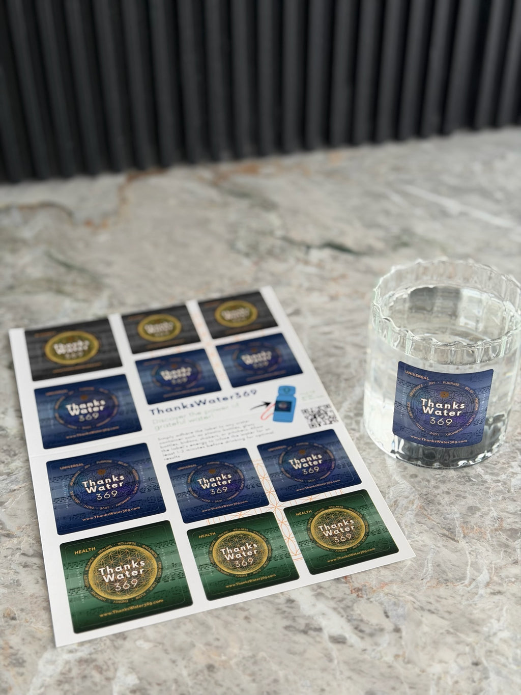 ThanksWater 369 – Mindful Water Label Set