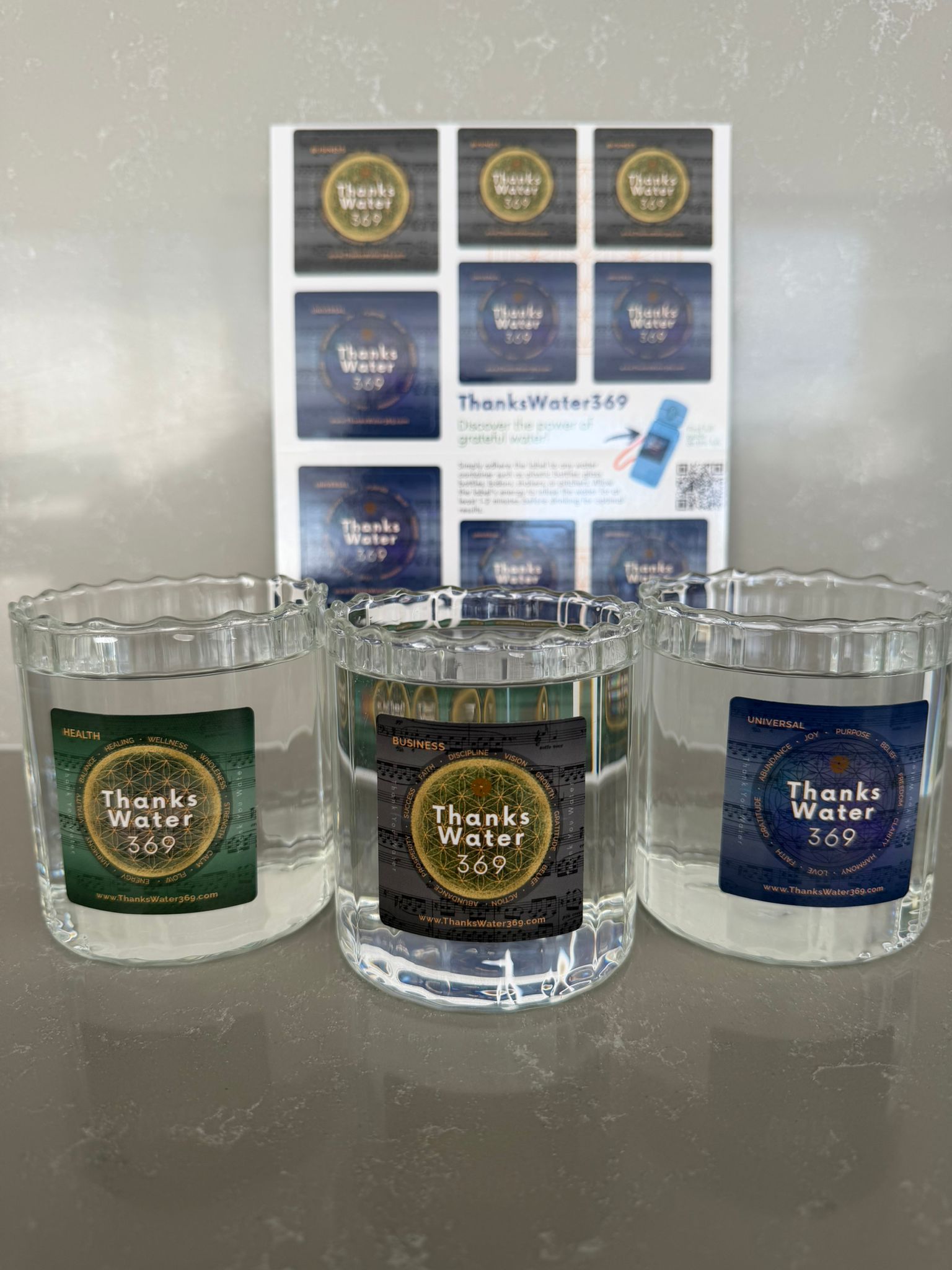 ThanksWater 369 – Mindful Water Label Set