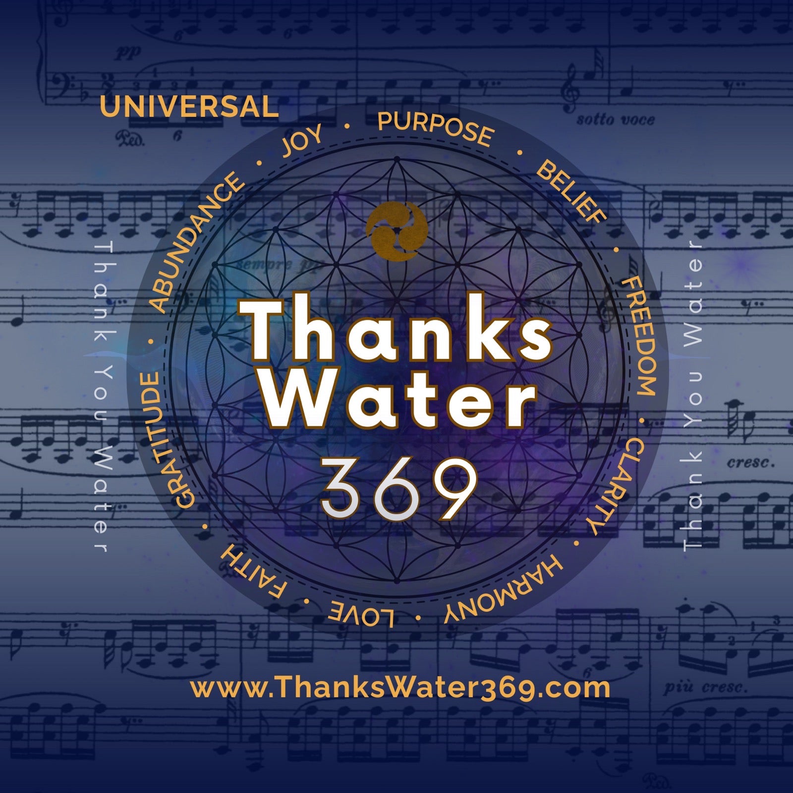 The Blue — Flow ThanksWater369 label artwork