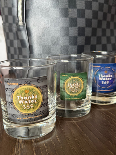 A ThanksWater369 label in everyday use